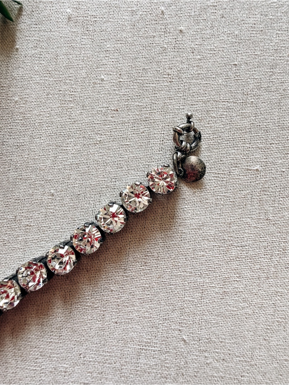 J Crew Crystal Statement Bracelet Silver Rhinestone - Picture 2 of 5